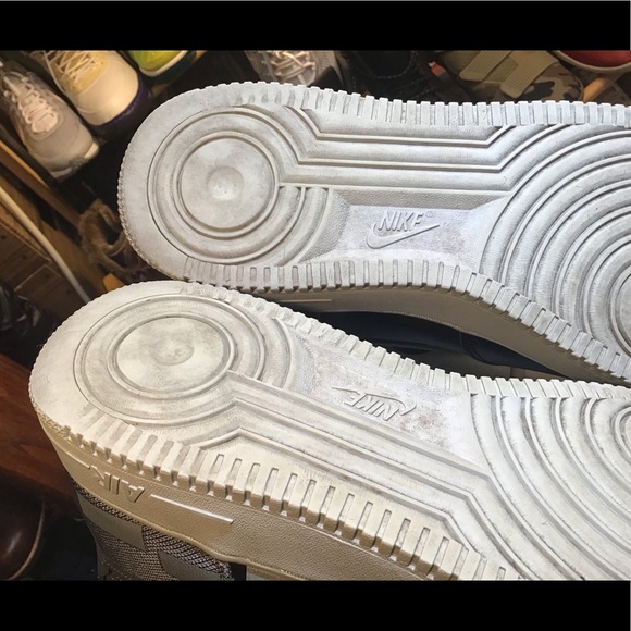 NIKE AIR FORCE 1 HIGH 07 LV8 BLACK-DARK GREY-WOLF GREY SZ 11 [AV8364-001] - Picture 11 of 15